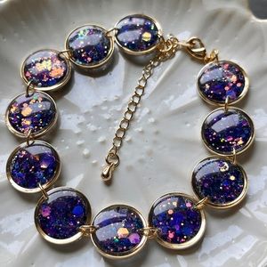 Handmade sparkly glitter bracelet